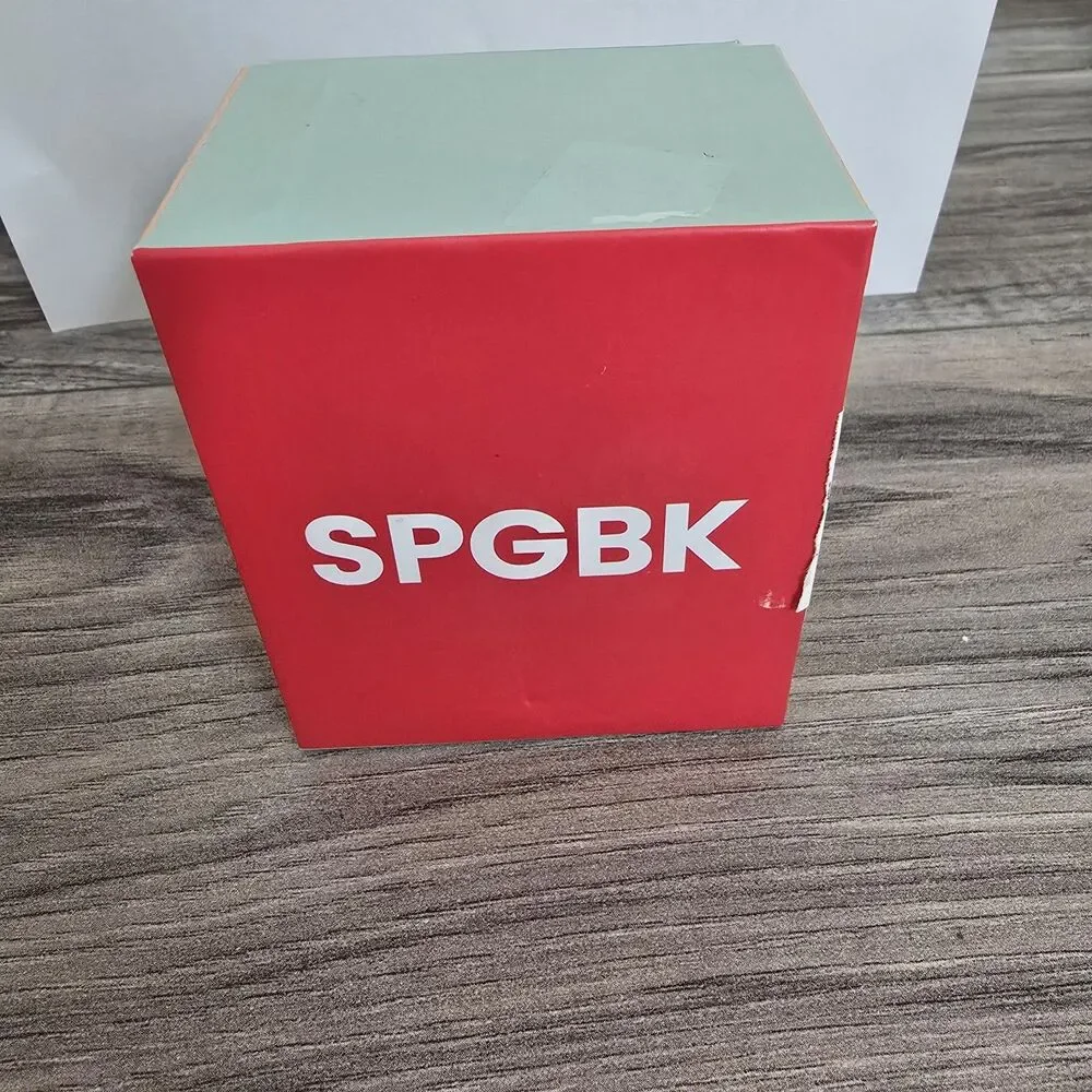 SPGBK Unisex Bordeaux Black Silicone Band 44mm